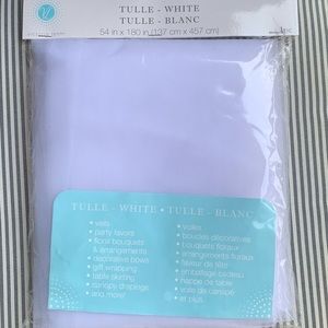 Victoria Lynn 54 inch x 180 inch Tulle, White